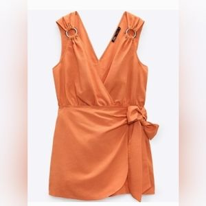 Orange Zara Romper SZ Small